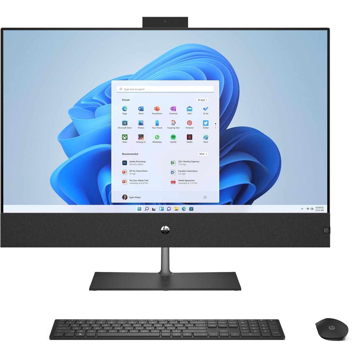 HP Pavilion 32-b0257c 31.5" Quad HD All-in-One Desktop Intel Core i7-12700T, 16GB DRAM, NVIDIA GeForce RTX 3050, 1TB SSD, Windows Home 11, Sparkling Black - Refurbished