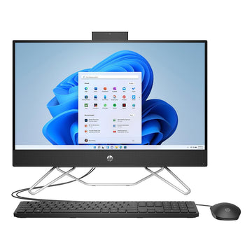 HP 24-cb1017c 23.8" Full HD All-In-One Desktop Computer, Intel Core i5-1235U 1.3GHz, 8GB RAM, 512GB SSD, Windows 11 Home, Jet Black - Refurbished