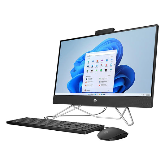 HP 24-cb1017c 23.8" Full HD All-In-One Desktop Computer, Intel Core i5-1235U 1.3GHz, 8GB RAM, 512GB SSD, Windows 11 Home, Jet Black - Refurbished