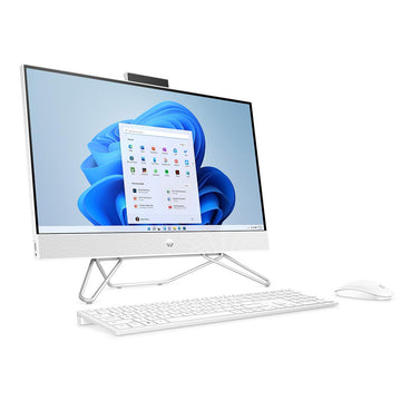 HP 24-cb0062ds 23.8" Full HD All-In-One Touchscreen Desktop Computer, Intel Pentium Silver J5040 2.0GHz, 8GB RAM, 256GB SSD, Windows 11 Home, Starry White - Refurbished